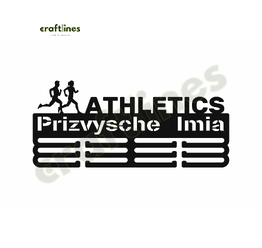 Медальница металлическая черная для легкой атлетики №1
