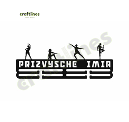 Медальница металлическая черная для танцев №3